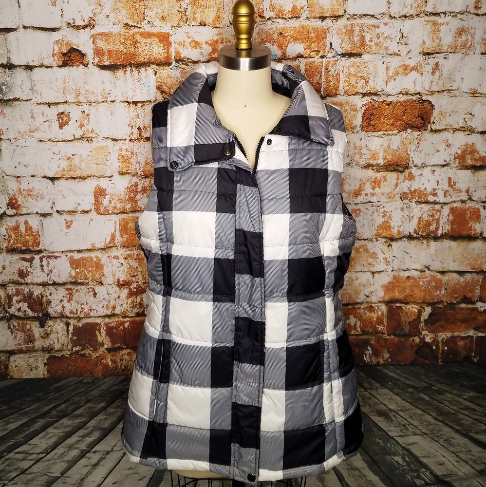Arizona blue and white checkered vest